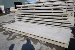 2x prestressed concrete panels: 4570 x 1500 x 95.