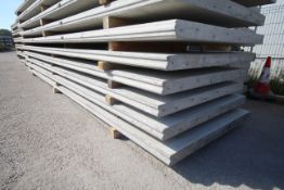 5x prestressed concrete panels: 6096 x 1500 x 95 (