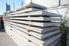 5x prestressed concrete panels: 6096 x 1500 x 95 (