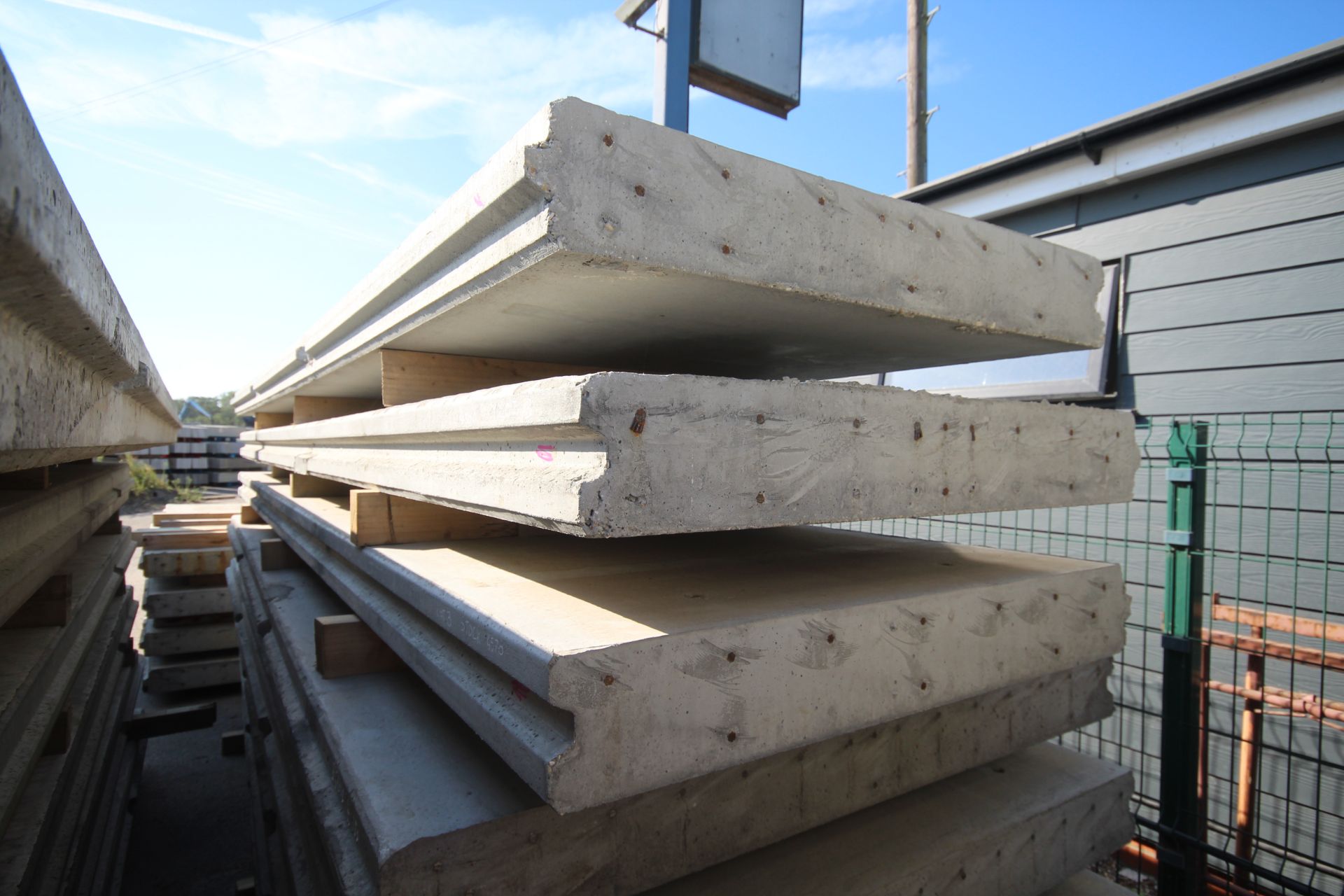 3x prestressed concrete panels: 2x 4500 x 1000 x 145 & 1x 4570 x 1000 x 145 (top three).