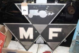 Massey Ferguson sign.