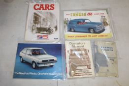Various vehicle brochures. To include Ford D1000,