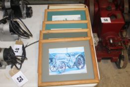 Four framed prints by Appleyard of International Titan 10-20, McCormick-Deering 10-20, International
