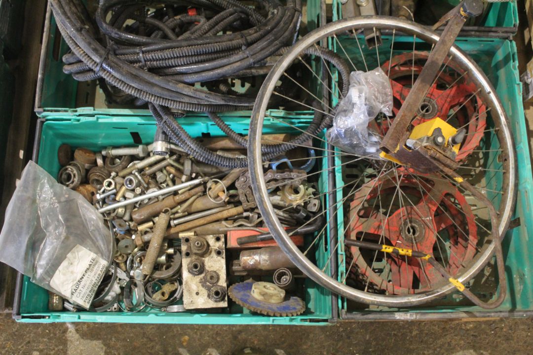 Pallet of various drive, weights, brackets, wiring - Image 2 of 3