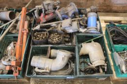 Pallet containing various irrigation fittings, bre