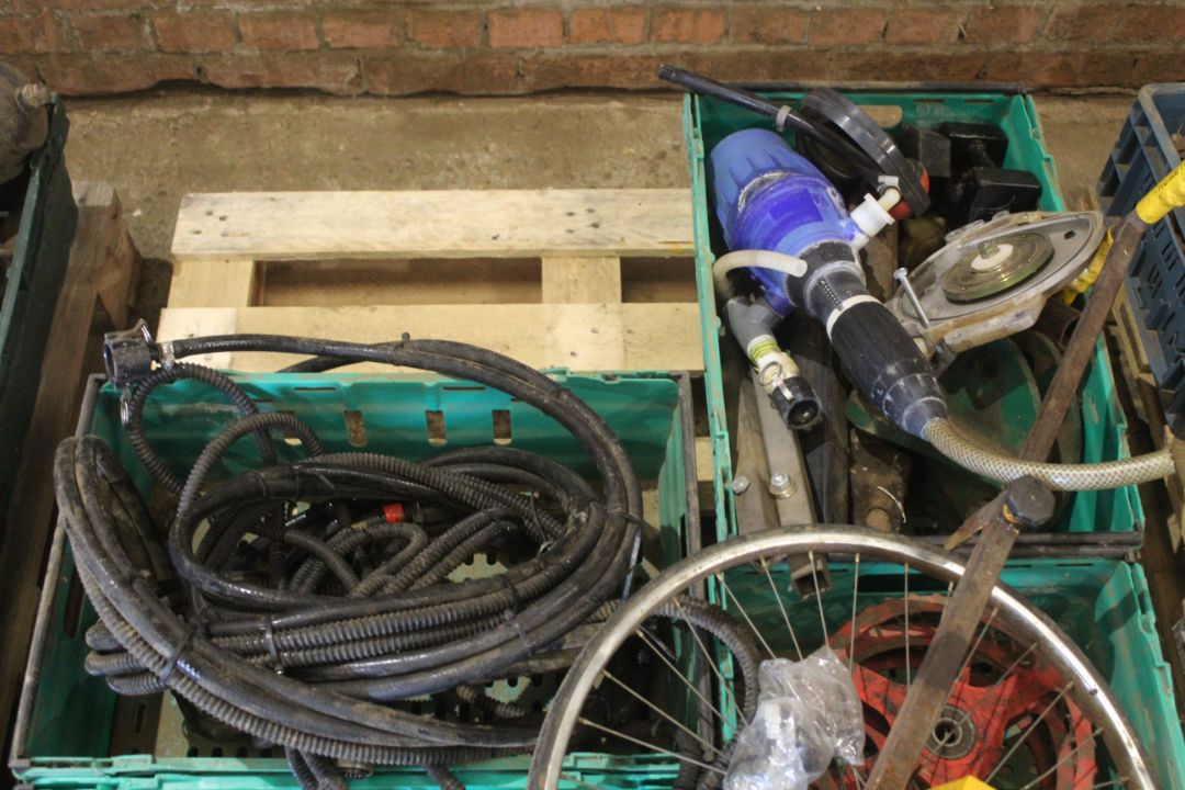 Pallet of various drive, weights, brackets, wiring - Image 3 of 3