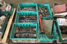 Various hydraulic coupling and large quantity of Grimme etc, topper spares.