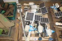 Quantity of soil moisture probes with panels.