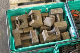 Quantity of 56lb and other weights.