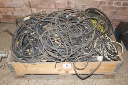 Large quantity of electric cabling.