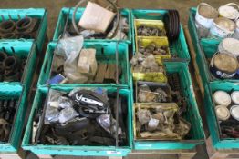 Pallet containing various wearing metal, drive cha