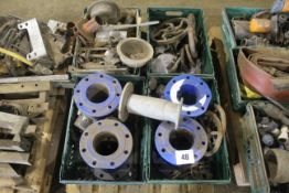 Pallet containing various spares including irrigat