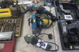 Planer, sander and angle grinder.