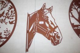 Horse head laser art. V