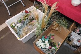 A quantity of artificial flowers and plants