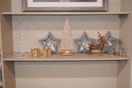 A collection of various Christmas decorations
