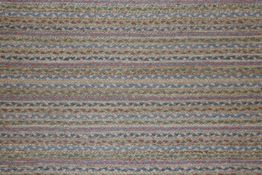 An approx. 8' x 2' pastel Fairisle oval runner
