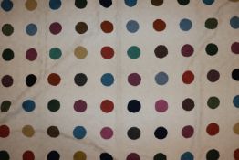An approx. 6' x 4' multi coloured Polka Dot patter