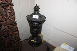 A Japanese bronzed lantern