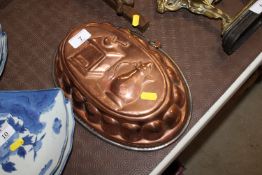 A copper jelly mould