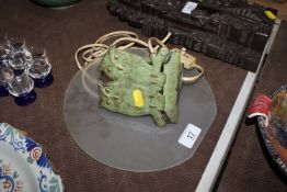 A decorative owl wall light