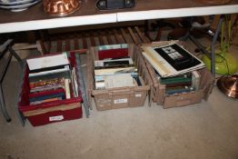 Three boxes of miscellaneous books