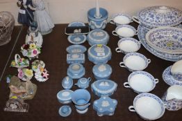 A collection of Wedgwood Jasperware including tri