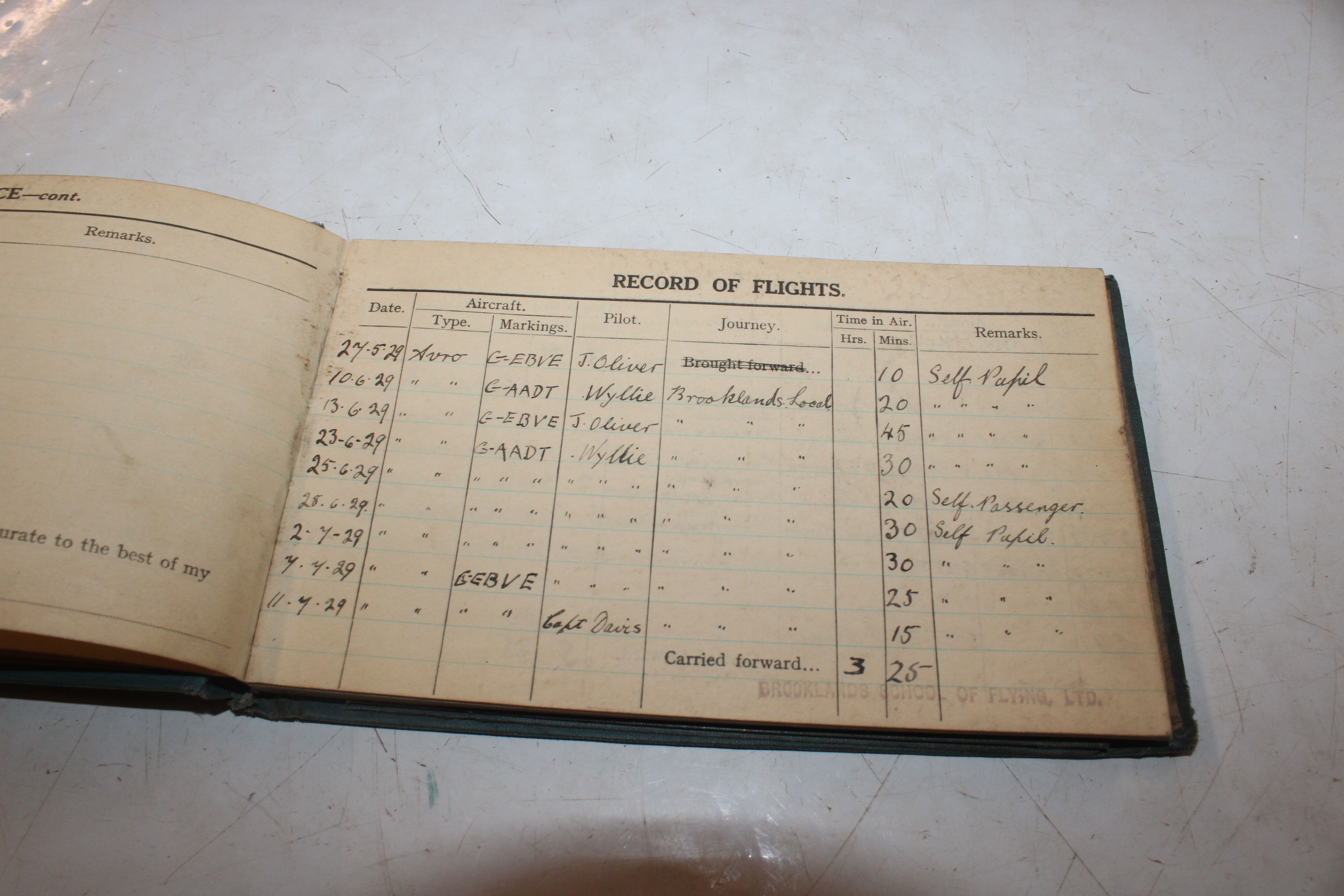 Aviation pilots flying log books, flying licence d - Image 9 of 15