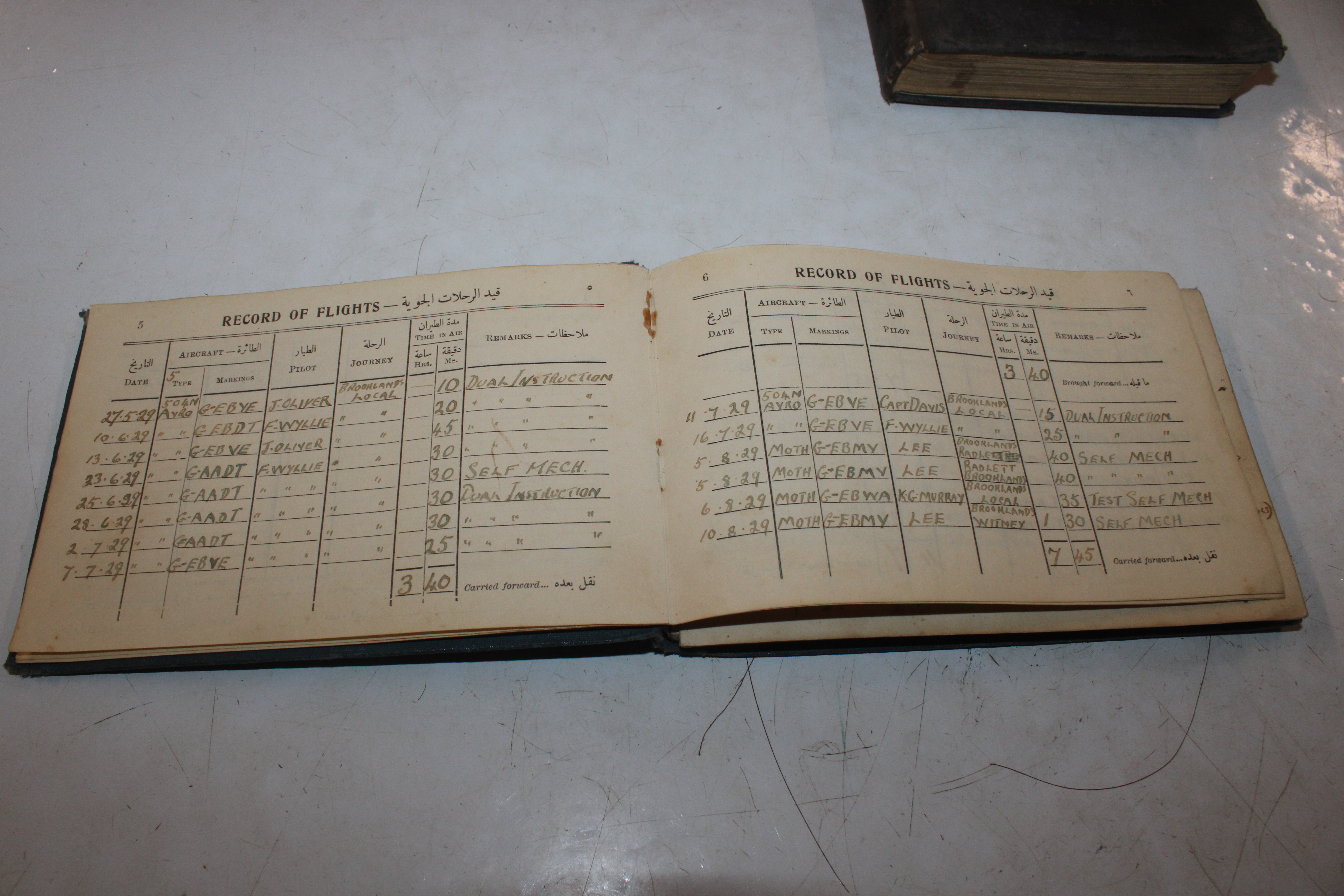 Aviation pilots flying log books, flying licence d - Image 7 of 15
