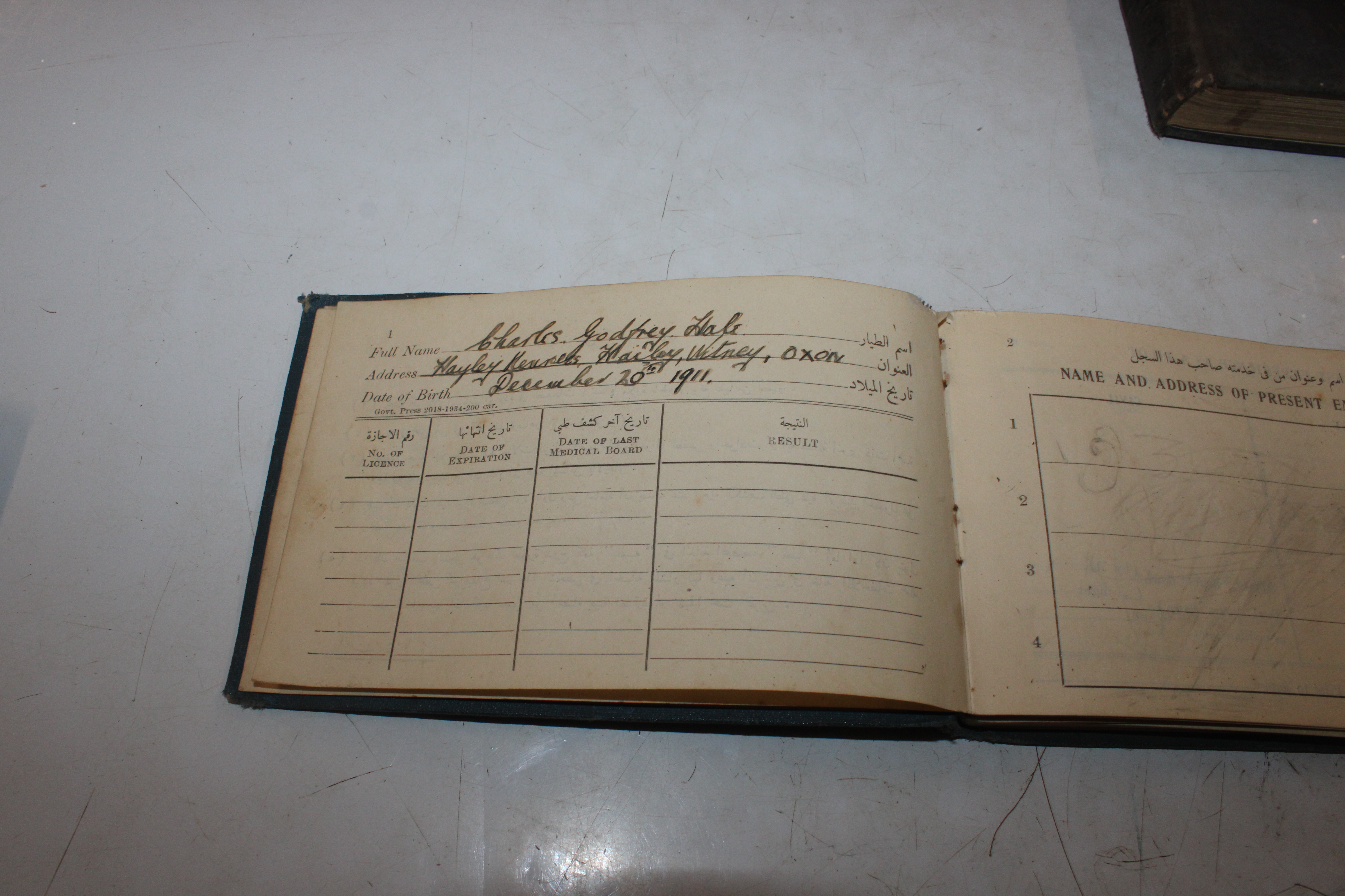 Aviation pilots flying log books, flying licence d - Image 6 of 15