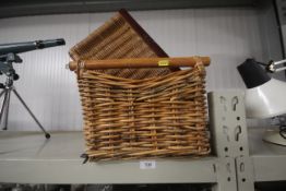 Two wicker baskets