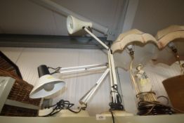 Two angle posed style lamps