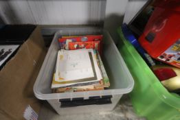 A box of books and ephemera mostly relating to Dis