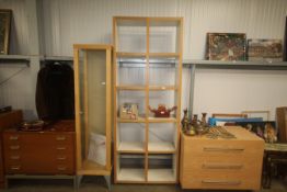 A modern open shelf unit