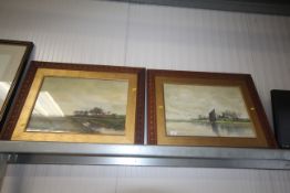 W Ayrton two watercolour studies both signed and d