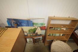 A collection of oil paintings and other pictures