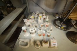 A collection of crested china