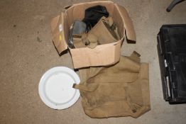 A box of various WWII and post war kit