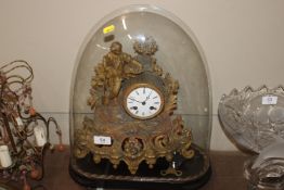 A French gilt figural decorated clock having eight