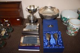 A quantity of silver plated horse racing winner's trophies in the form of photo frames with