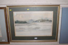 R W Hurlock, framed and glazed watercolour depicti