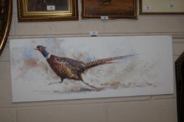 John Ryan, acrylic on canvas 'Pheasant in a Hurry'