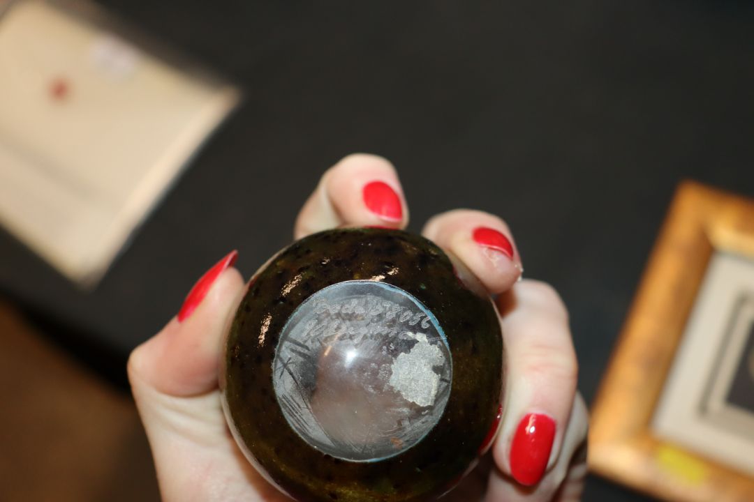 An Art Glass Bauble; a white metal overlaid miniat - Image 5 of 7
