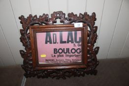 A French carved wooden ornate frame