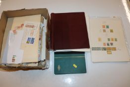 A box containing various mixed World stamps