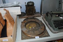 An antique brass clock face for James Elliott of L