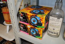 Two pairs of boxed ProAudio speakers