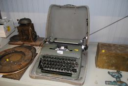 An Olympia portable typewriter