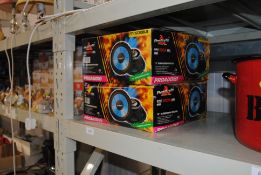 Two pairs of boxed Pro Audio speakers