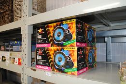 Two pairs of boxed Pro Audio speakers